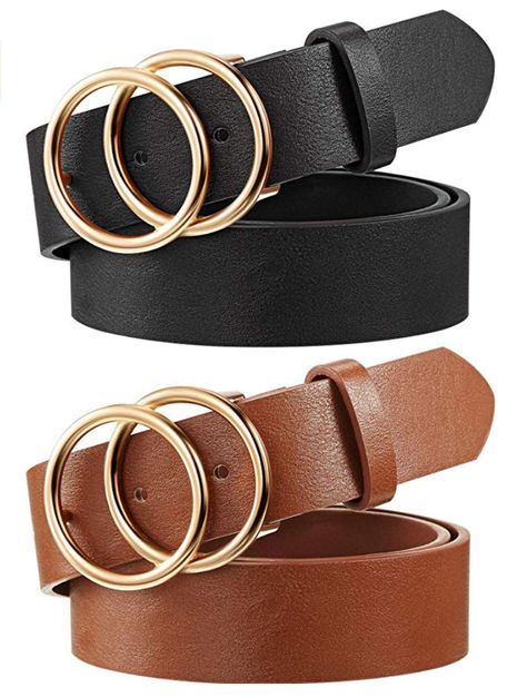 34 Pieces On Amazon That Have Become Extremely Popular With Fashion Girls Faux Leather Jeans, Womens Leather Belt, Waist Belts, Jeans Belt, Ring Der O, Leather Jeans, Designer Belt, Designer Belts, Jean Belts