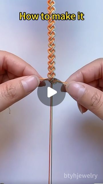 btyhjewelry on Instagram: "How to make it? #fyp #foryou #handmade #diy #diycrafts #bracelets #bracelet #fashion #thread #string #knots #knot #diyprojects #diyproject" Bracelet Using Thread, Thread Knots, Knot Elastic Bracelet, Four String Bracelet Patterns, Bracelet From Thread, Bracelet With Thread, Knots For Bracelets, Diy Thread Bracelets, Knitted Bracelets