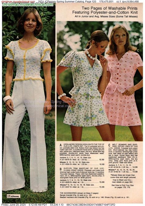 1974 JCPenney Spring Summer Catalog, Page 120 - Catalogs & Wishbooks 1960s Maternity, 70s Wardrobe, Mail Order Catalogs, Vintage Edit, 70s Women Fashion, Vestidos Retro, 80 Fashion, Groovy 70s, 60s And 70s Fashion