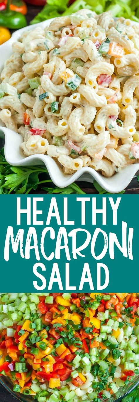 Healthy Macaroni Salad, Salad Macaroni, Onion Pasta, Sommer Mad, Macaroni Salad Recipe, Macaroni Salad, Pasta Salad Recipes, Perfect Side Dish, Tortellini