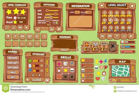 Top Down Game, Game Level Design, Game Gui, Farm Games, Vector Game, Gui Design, Button Game, Game Logo Design, Brochure Design Inspiration