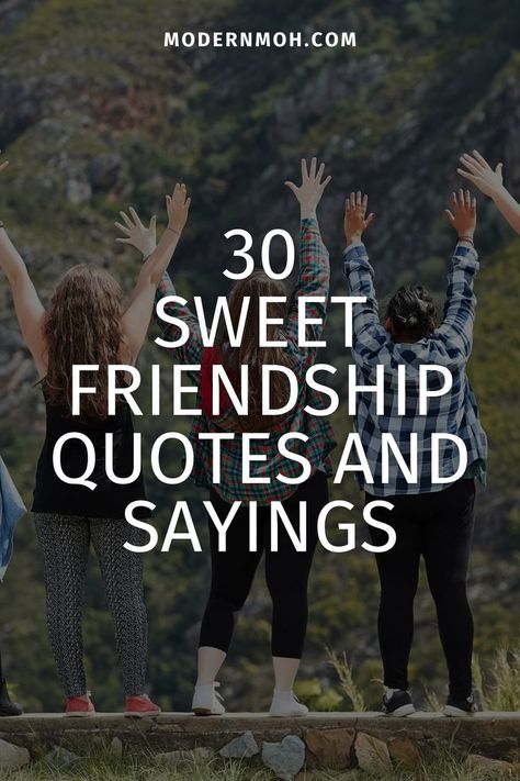 Discover 30 sweet friendship quotes and sayings that perfectly express the joy and strength of true friendships. From supportive bridesmaids or maid of honor to lifelong besties, these sayings about friends celebrate the connections that anchor us in life’s most significant moments. Check out these awesome friend quotes and find the perfect words to honor your closest friends and celebrate your bond. | Bridesmaids Quotes Awesome Friend Quotes, Sayings About Friends, Bridesmaids Quotes, Sweet Friendship Quotes, Bachelorette Party Budget, Bridal Shower Planning Checklist, Bridesmaid Quotes, True Friendships, Best Engagement Gifts