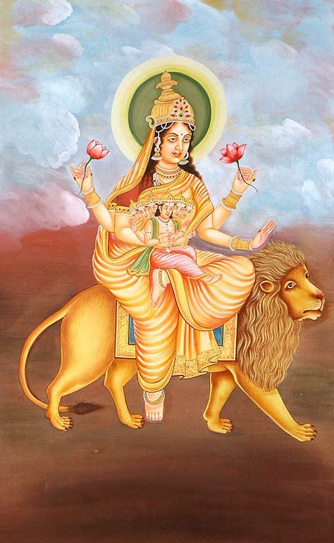 Skanda Mātā: Skanda as the son of Parvati Skanda Mata, Maa Image, Cosmic Egg, Happy Navratri Images, Goddess Durga, Navratri Images, Radha Krishna Wallpaper, Devi Durga, Happy Navratri