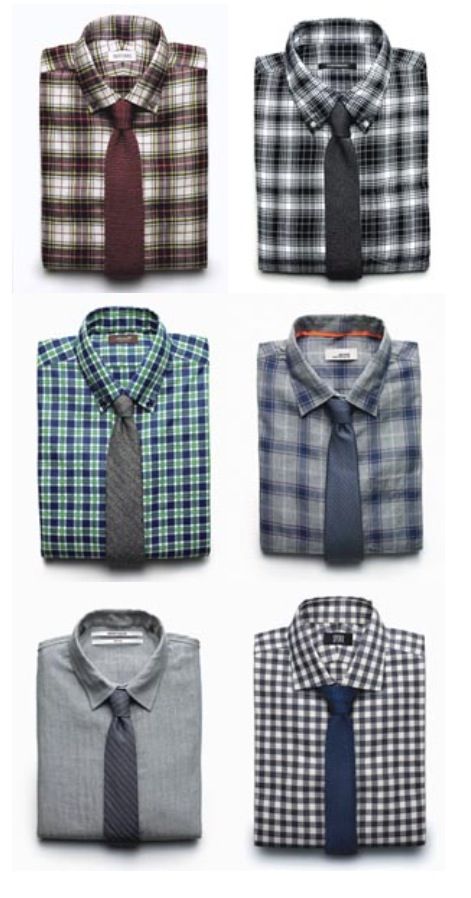 Ties with plaid shirts. Save your smooth silk neckwear for piqué-cotton shirts—when it comes to substantial plaids, more textured ties are in order, like knits and nubby wools. You can't go wrong in a heathered gray shirt or in a traditional plaid. Just exercise caution and stick with compact checks in navy, dark green, or brick red. Shirt With Grey Suit, Plaid Shirt With Tie, Tie Outfit, Green Plaid Shirt, Teacher Wardrobe, Plaid Shirt Men, Tie Men, Outfit Grid, Gray Shirt