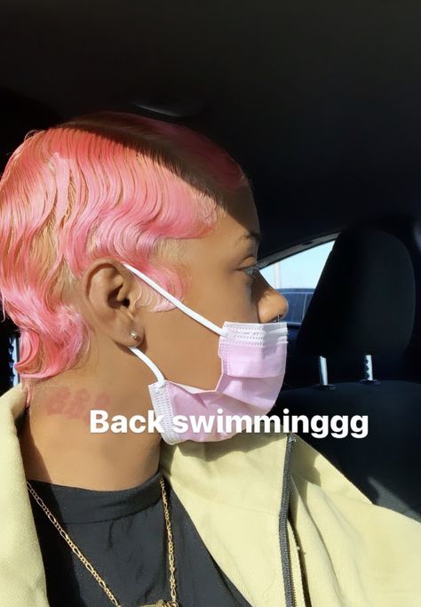 Pink Finger Waves, Y2k Lifestyle, Finger Waves Short Hair, Finger Wave Hair, Short Shaved Hairstyles, Natural Hair Short Cuts, Cut Life, Gym Hairstyles, Finger Waves