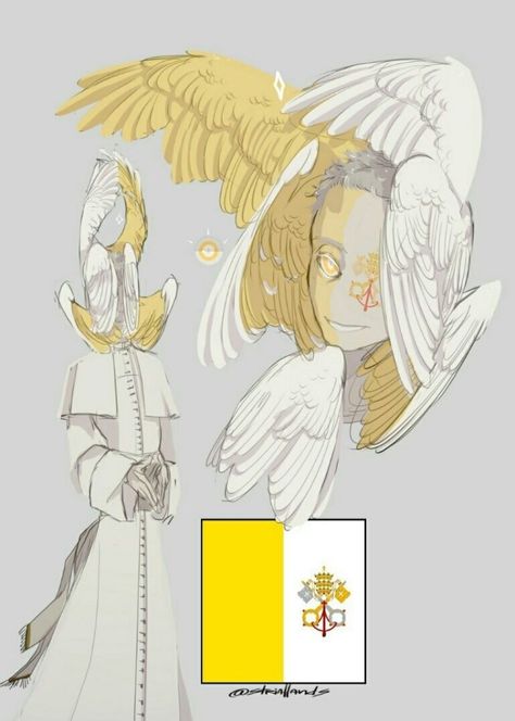 Country Human, Vatican City, Figure Drawing Reference, Human Art, Country Humans, Angel Art, Country Art, Drawing Reference Poses, Hetalia