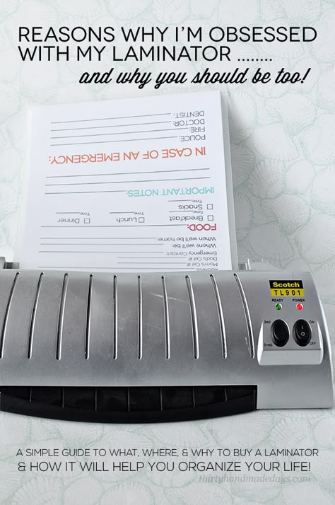 Why I Love My Laminator SO Much- how it will help you organize Laminator Projects, Lamination Machine, Medical Binder, Laminating Machine, Family Binder, Organize My Life, Budget Planer, Budget Binder, Home Organization Hacks