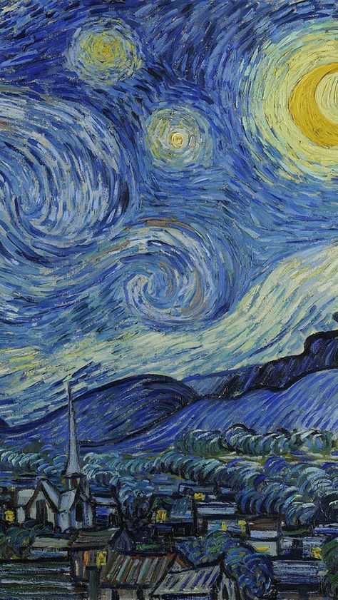 فنسنت فان جوخ, Van Gogh Wallpaper, Starry Night Wallpaper, Starry Night Art, Starry Night Painting, Vincent Van Gogh Art, Guided Art, Arte Van Gogh, The Starry Night