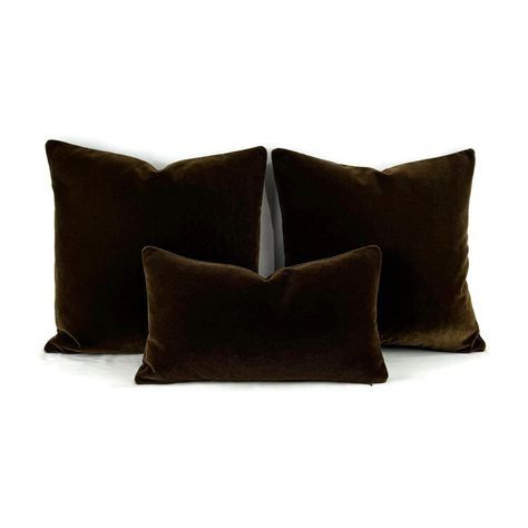 Colorful Couch Pillows, Designer Home Decor, Brown Luxury Aesthetic, Brown Accent Pillow, Velvet Lumbar Pillow, Brown Rooms, Brown Throw Pillows, Brown Pillow, Chocolate Brown Color