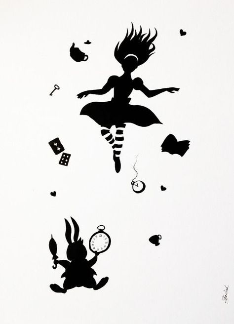 Alice In Wonderland Silhouette, Alice In Wonderland Rabbit, Alice And Wonderland Tattoos, Alice In Wonderland Drawings, Wonderland Tattoo, Idee Cricut, Alice And Wonderland Quotes, Wonderland Quotes, Down The Rabbit Hole