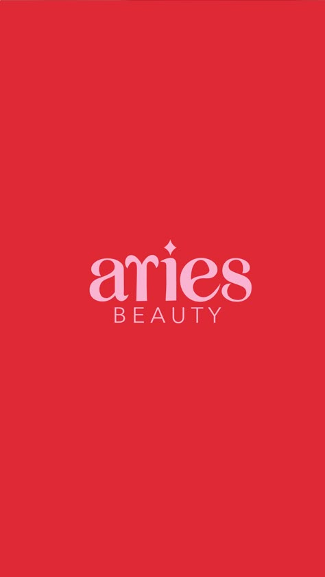 Aries Beauty branding design. A bold and vibrant makeup brand. Makeup Brand Identity, Makeup Brand Logo, Nail Branding, Beauty Branding Design, Makeup Branding, Makeup Logo Design, Personal Branding Logo, Beauty Branding, Vibrant Makeup