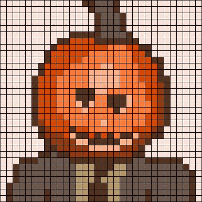 Alpha pattern #38466 | BraceletBook The Office Perler Bead Patterns, Halloween Crochet Grid, Crochet Grid Patterns Fall, The Office Perler Beads, The Office Crochet, The Office Alpha Pattern, Halloween Crochet Pixel Grid, Halloween Pixel Art 32x32, Crochet Alpha Pattern Halloween