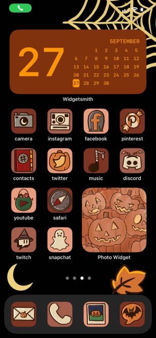 These Halloween Aesthetic App Icons & Widgets Are Seriously Spooky | StyleCaster Ios Widgets, Photo Widget, Icon White, Application Iphone, Iphone Wallpaper Ios, Iphone Home Screen Layout, Iphone App Layout, App Layout, Iphone Homescreen Wallpaper