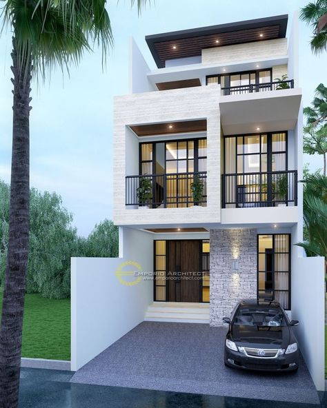 3 Storey House Design, Home Designs Exterior, Narrow House Designs, 2 Storey House Design, Two Story House, Modern Small House Design, Small House Design Exterior, House Design Exterior, Townhouse Designs