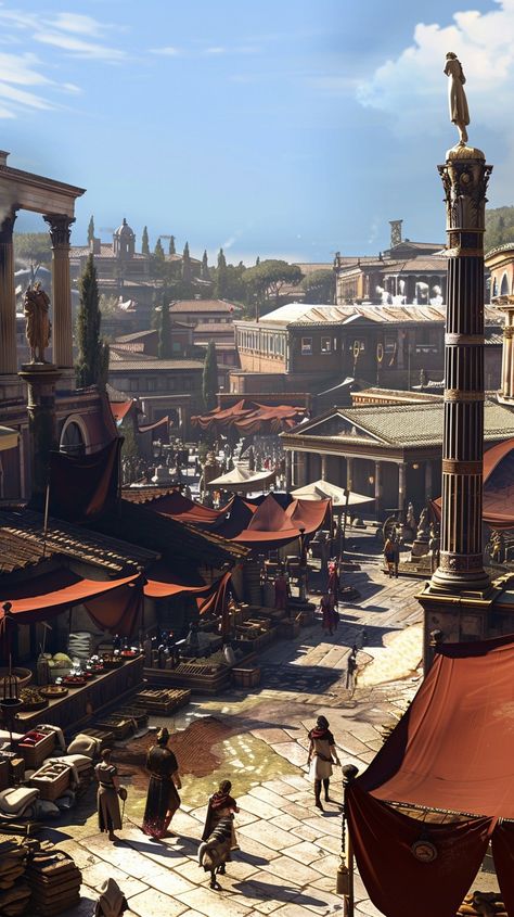 Ancient Marketplace Scene: A #bustling ancient #marketplace depicted with #vibrant stalls, lively crowds, and #classical architecture under sunny skies. #ancient #marketplace #bustling #vibrant #stalls #aiart #aiphoto #stockcake ⬇️ Download and 📝 Prompt 👉 https://stockcake.com/i/ancient-marketplace-scene_982164_210694 Ancient Marketplace, Sustained Investigation, Black And White Office, Anime Summer, Black And White Birds, Cat Background, Scene Image, Image Downloads, Classical Architecture