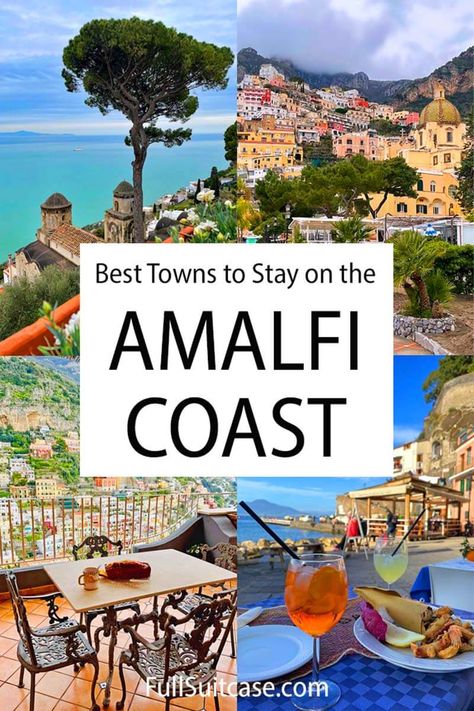 Where to Stay on the Amalfi Coast, Italy (2023): Best Towns, Hotels & Tips Almafi Coast Italy, Amalfi Coast Towns, Amalfi Coast Itinerary, Italy Trip Planning, Amalfi Coast Travel, Amalfi Coast Italy, Italy Travel Guide, The Amalfi Coast, Southern Italy