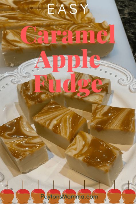 Caramel Apple Fudge, Apple Fudge, Baked Fudge Recipe, Carmel Chocolate, No Bake Fudge, Caramel Apple Cider, Wedding Buffet Food, Caramel Apples Easy, Easy Caramel