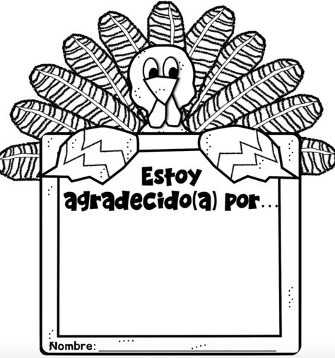 Spanish Thanksgiving, Teaching Thanksgiving, Free Thanksgiving Coloring Pages, Spanish Education, Preschool Spanish, Spanish Classroom Activities, Thanksgiving Worksheets, Thanksgiving Books, Thanksgiving Activity