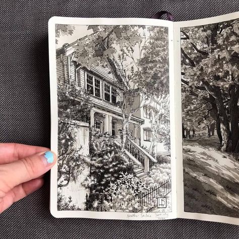 Vancouver Art Gallery, Moleskine Sketchbook, Moleskine Art, Architecture Sketchbook, Pen Art Drawings, Sketchbook Drawings, Architecture Drawing Art, Nature Drawing, Ink Illustrations