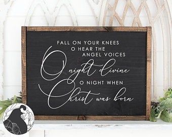 Fall On Your Knees, Christmas Sign Svg, Christmas Cricut, Christmas Signs Wood, Cricut Files, Create Digital Product, Christian Christmas, Christmas Sign, Christmas Song