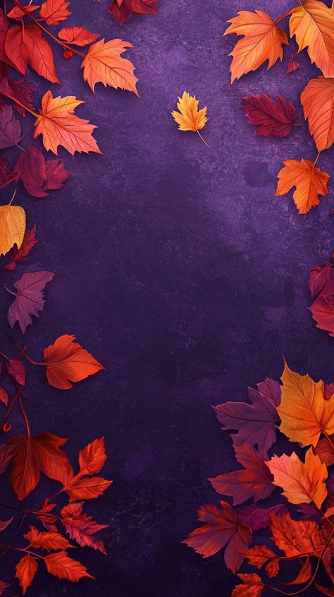 Dark Purple Iphone Background, Purple Fall Wallpaper Iphone, Purple Thanksgiving Wallpaper, Purple Autumn Wallpaper, Fall Purple Wallpaper, November Phone Background, Purple Fall Wallpaper, Purple Fall Aesthetic, Orange And Purple Aesthetic