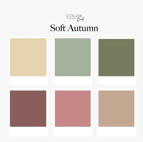 Fall Color Palette Pastel, Soft Autumn Color Outfits, Soft Autumn Green, Light Autumn Color Palette, Muted Color Outfits, Autumn Mute, Soft Autumn Colors, Seasonal Analysis, Soft Autumn Makeup