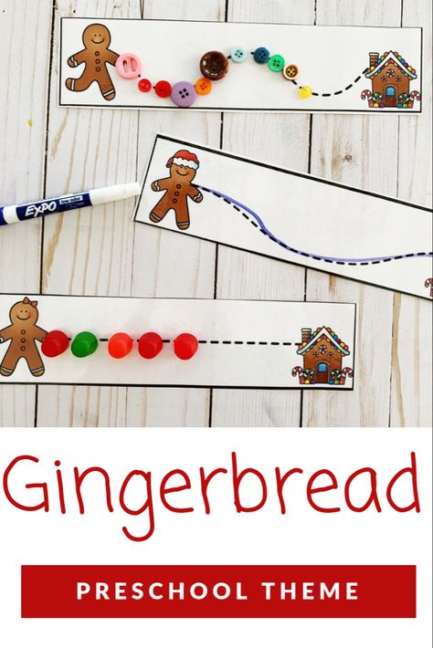 Gingerbread Man Activities Preschool Fine Motor, Gingerbread Sensory Preschool, Gingerbread Gross Motor Activity, Holiday Traditions Preschool Theme, Gingerbread Activity Preschool, Gingerbread Theme For Toddlers, Ginger Bread Activities For Preschool, Gingerbread Man Toddler Activities, Ginger Bread Activity For Kids