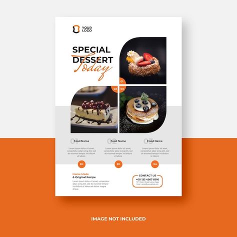 PSD food menu flyer | Premium Psd #Freepik #psd #cake-flyer #cake-shop #cake-menu #bakery-shop Cake Shop Flyer, Bakery Flyer Design, Cake Menu Design, Cake Flyer Design, Bakery Flyer, Cake Poster, Alcohol Cake, Menu Design Inspiration, Pastry Design