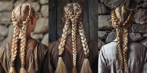 Viking Hairstyles, Historical Hairstyles, Viking Braids, Viking Hair, Viking Age, Vikings, Braids, Hairstyles, History