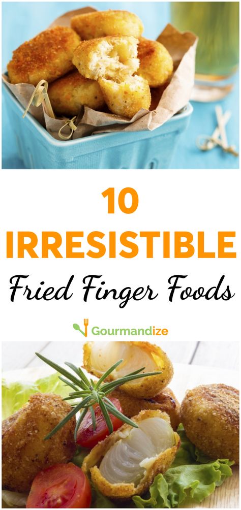 Fried foods aren't exactly "light," but we still love them from time to time. Here are 10 recipes you simply won't be able to resist!  #fingerfood #appetizers #snacks #friedfood #recipes #recipeideas #appetizerideas #snackideas Fried Appetizers For Party, Deep Fried Finger Foods, Best Deep Fried Foods, Fried Snacks Recipes, Fried Appetizer Recipes, Deep Fried Food Ideas, Things To Deep Fry, Fried Food Ideas, Fried Food Recipes