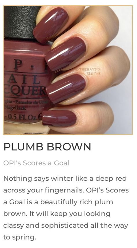 Brown Sns Nail Colors, Reddish Brown Nail Polish, Brown Gel Nails Ideas, Long Nails Brown, Brown Nails For Fall, Nails For The Fall, Fall Toe Nails, Winter Nail Colors, Nails For Fall