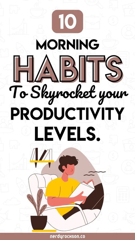 10 Powerful Morning Habits to Boost Productivity 9 Productive Morning, Morning Habits, Boost Productivity, Daily Tasks, Boost Energy, Energy, 10 Things, Pins