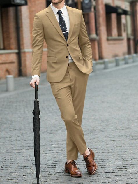 Suit Men, Work Party, Suit Pants, Suit Separates, Khaki Color, Kids Beachwear, Men Clothing, Fashion Online Shop, Mens Suits