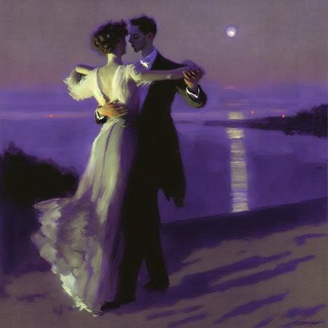 Serendipity on Twitter: "slow dancing under the moonlight by john singer sargent https://t.co/sJChC07XTw" / Twitter Slow Dance Couple, Romantic Slow Dance, Couple Dancing Reference, Slow Dance Aesthetic, Couple Slow Dancing, Slow Dancing Aesthetic, Dancing Reference, Dancing Under The Moonlight, Dancing Drawing