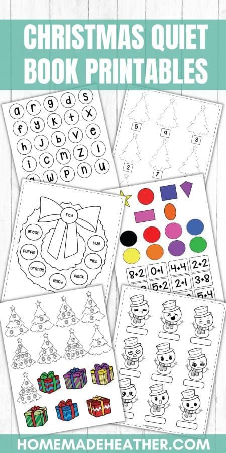 Quiet Book Printables, Christmas Quiet Book, Book Printables, Christmas Sheets, Bingo Sheets, Handprint Christmas, Spring Printables, Quiet Activities, Free Printable Gift Tags