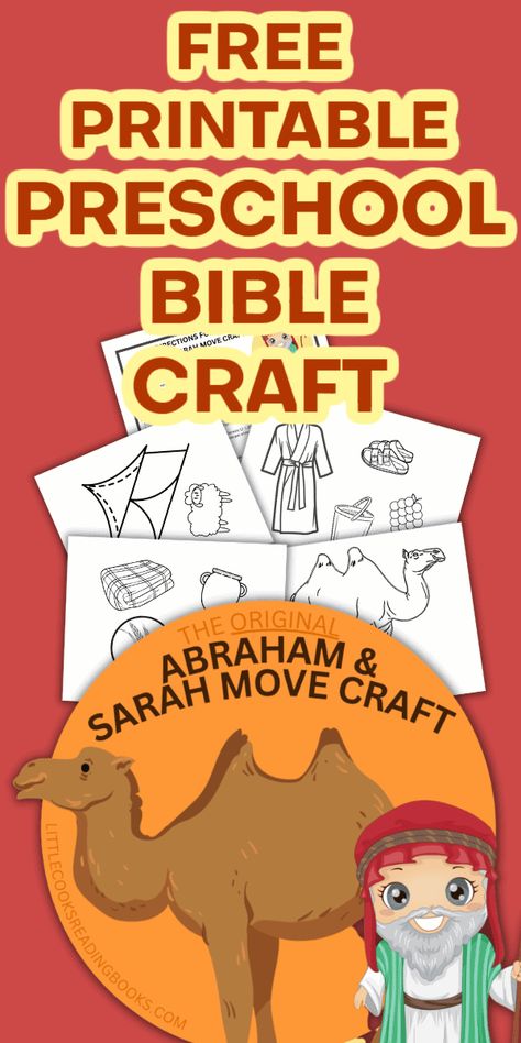 Abraham and Sarah Bible Craft (FREE PRINTABLE PRESCHOOL CRAFTS) #biblecrafts #preschoolcrafts #abrahamsarah Craft For Abraham And Sarah, Bible Abraham Craft, Abraham Travels Craft, Sarai And Abram Craft, Preschool Abraham Craft, Abraham Preschool Lesson, Lot And Abraham Craft, Rebecca At The Well Bible Craft, Call Of Abraham Craft