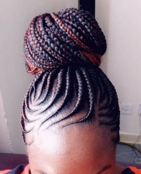 Latest Abuja Lines Styles, Conrows Lines Updo, Latest Conrows Lines And Braids, Latest Braid Lines Styles, Abuja Lines Hairstyles Braids Latest, Latest Braided Hairstyles For Africans, Abuja Lines Hairstyles Braids, Straight Up Hairstyles Braids African, Straight Up Cornrows Black Women