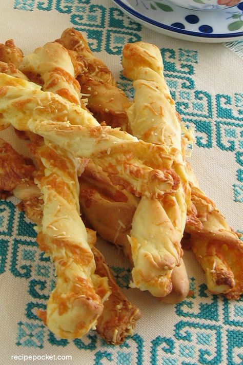 Homemade Cheese Breadsticks Recipe 7 Homemade Cheese Breadsticks, Cheese Breadsticks, Bread Twists, Cheese Bread Sticks, Breadsticks Recipe, Cheese Twists, Recipes With Flour Tortillas, Cheesy Breadsticks, Bread Sticks Recipe