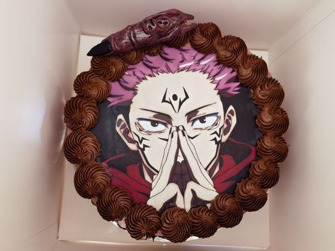 Jujutsu Kaisen Cake Ideas, Birthday Cakes Anime, Jujutsu Kaisen Cakes Birthday, Jujutsu Kaisen Cake, Jjk Birthday, Aurora Cake, Cake Designs For Boy, Anime Cake, Simple Anime