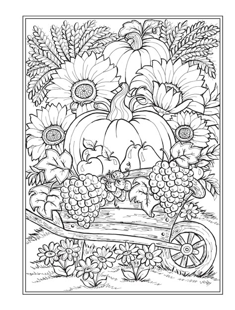 Fall Coloring Sheets, Creative Haven Coloring Books, Coloring Supplies, Fall Coloring Pages, Pokemon Coloring, Easy Coloring Pages, Halloween Coloring Pages, Autumn Harvest, Coloring Book Art