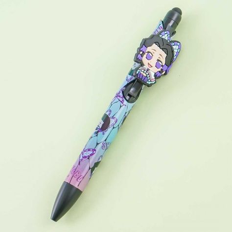 Demon Slayer Stylus Ballpen - Kocho Shinobu - Blippo Kawaii Shop Demon Slayer Stuff, Demon Slayer School Supplies, Demon Slayer Merch, Shinobu Earrings, Demon Slayer Shopping, Shinobu Hair Clip, Demon Slayer Figures Shinobu, Demon Wolf, Japanese Pen