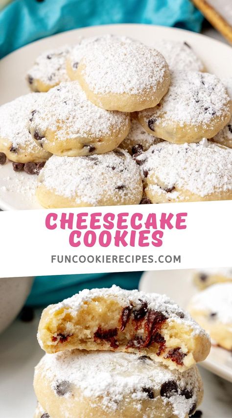 Cheesecake Cookies 5 Ingredient Cheesecake Cookies, No Bake Cheesecake Cookies, Cream Cheese Shortbread Cookies, Cream Cookies Recipes, Cookies Using Cream Cheese, Cream Cheese Christmas Cookies, Cookie With Cream Cheese, Flavorful Cookies, 2024 Cookies