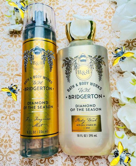 🐝Bath & Body Works + Bridgerton, Diamond of the Season!🐝 Look for my ASMR Reel/YouTube video & ALL my thoughts on this collection… | Instagram Bath And Body Works Bridgerton, Bridgerton Diamond Of The Season, Diamond Of The Season, Bath Stuff, My Posts, Beauty Ideas, My Thoughts, Body Mist, B & B