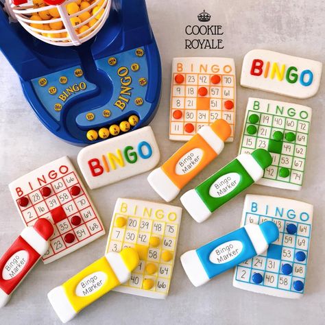 Bingo Cake, Sugar Cookie Kit, Camping Cookies, Bingo Party, Cookies Theme, Cookie Kit, Cookie Tutorials, Sugar Cookie Designs, Pretty Cookies