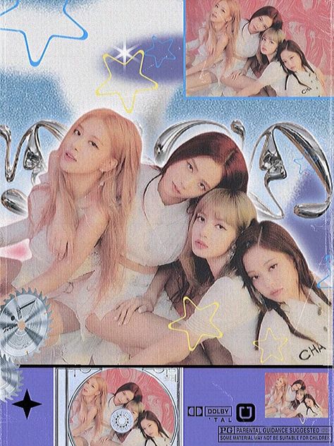 Blackpink Y2k Poster, Blackpink Y2k, Kawaii Kidcore, Y2k Poster, Poster Edit, Y2k Posters, Aesthetic Baby, Pop Posters, Blackpink Poster