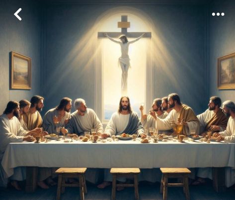 Jesus Christ Pictures, Christ Pictures, The Last Supper Painting, Last Super, Jesus Last Supper, Church Inspiration, Christ Artwork, Mother Mary Images, God Is Able