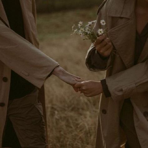 Two People, Holding Hands, Flowers