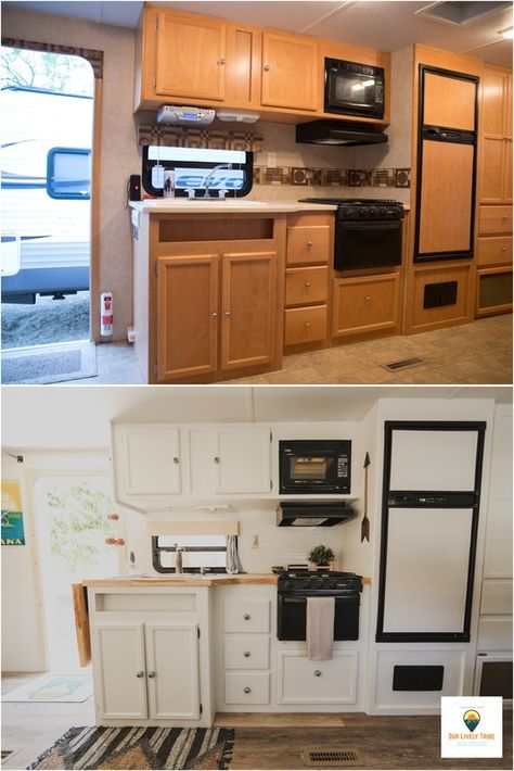 Motorhome Remodel, Rv Interior Remodel, Camper Trailer Remodel, Vintage Camper Remodel, Wallpaper Luxury, Caravan Renovation, Kombi Home, Diy Camper Remodel, Rv Makeover