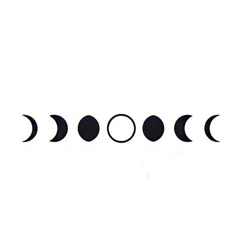 Simple Moon Phases Drawing, Simple Phases Of The Moon Tattoo, Moon Phases Small Tattoo, Moon Phase Drawing Simple, Small Moon Phase Tattoo Simple, Moon Phase Knee Tattoo, Moon Phases Leg Tattoo, Small Moon Phase Tattoo Designs, Moon Phases Drawing Simple