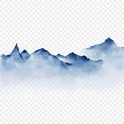 Mountains Graphic Design, Van Wallpaper, Mountain Element, Watercolor Graphic Design, Mountain Png, Mountain Texture, Mountain Clipart, Blue Clipart, Mountains Watercolor